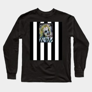 Beetlejuice Black and White Stipes Long Sleeve T-Shirt